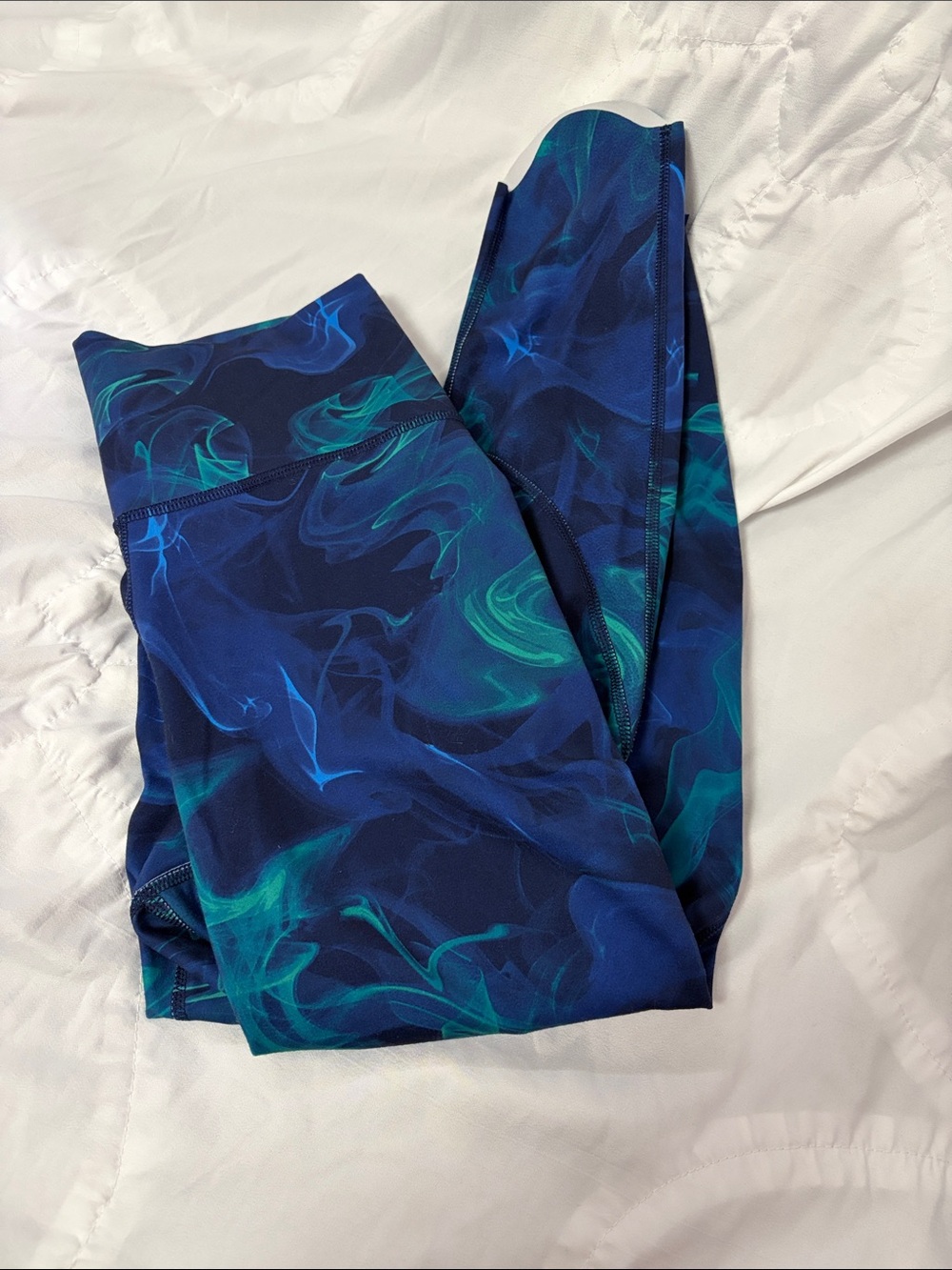 all in motion Blue & Teal Swirl Kids' Active Leggings